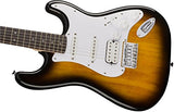 Squier by Fender Bullet Stratocaster Beginner Hard Tail Electric Guitar - HSS - Brown Sunburst