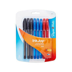 Paper Mate InkJoy 100ST Ballpoint Pen, Medium Point, Business Colors, 8 Count