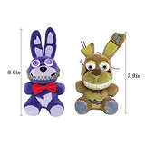 2 pcs Freddy's plushies Set,Springtrap and Nightmare Bonnie Plush Toy,Stuffed Animal for Plush Gift