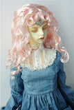 JD276 8-9inch 21-23CM Beauty Fish Curly Doll Wigs 1/3 SD Synthetic Mohair BJD Doll Hair (Peach Pink)