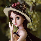 Lumycd 1/3 BJD Joints Doll Can Makeup Dress Ball Jointed Dolls Best Gifts Hobby Girls 60Cm/23.6 Inch WENNIU,A