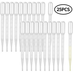 25pcs Plastic Transfer Pipettes 3ml for Laboratory Daily Use
