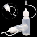 AGEOMET 30pcs 15ml Steel Needle Plastic Dropper Bottle Tip Glue Bottle with 10 Funnels, for Liquids and Quilling DIY