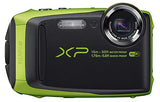 Fujifilm FinePix XP125 Shock & Waterproof Wi-Fi Digital Camera, Black/Lime