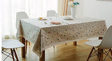 RayLineDo 100% Cotton Linen Printed Sewing Fabric Sandbeach Style Patchwork Tablecloth 150cm wide -