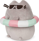 GUND Pusheen in Striped Tube and Sunglasses Plush Stuffed Animal Cat, 9.5"