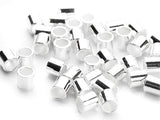 2mm Sterling Silver Crimp Bead - 50pc