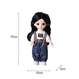 Angelhood 1/6 Mini BJD Doll, 17cm Ball Jointed Dolls with Clothes Dress Up Wig and Movable Joint, Toy Gift for Girls