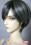 BJD Doll Hair Wig 8-9 inch 20-22cm Mixed color grey black 1/3 SD DZ DOD LUTS