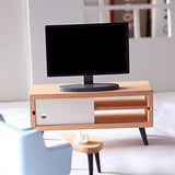 #N/A Dolls House Television / TV Cabinet Stand for 1:12 1:6 Scale Living Room Bedroom Ornament - TV Cabinet