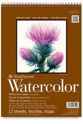 Strathmore STR-440-4 12 Sheet No.140 Watercolor Wire Bound Pad, 15 by 22"