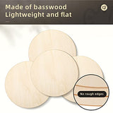 Round Wood Circles for Crafts Round Wood Cutouts Unfinished Round Wood Discs for Door Hanger Design Wood Burning (6, 14 Inch)