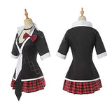 NUOQI Junko Enoshima Cosplay Costume Anime Danganronpa Junko Cosplay Outfit Uniform Dress Suit Halloween S