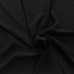 Rayon Challis Fabric 100% Rayon 53/54" wide Sold by the Yard Many Colors (Black, 5 Yards)