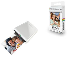 Polaroid ZIP Mobile Printer (White) w/Polaroid 2x3 inch Premium ZINK Photo Paper (50 sheets)