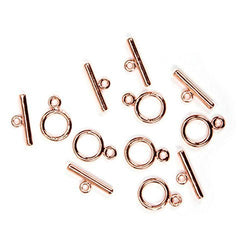Darice RG1016 Small Toggle Clasps - 6 Clasps Per Package - Rose Gold