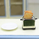 JIDOANCK Doll House Miniature Mini Bread Toaster Maker Model DIY Kitchen Accessories,Miniature Doll House Furniture and Accessories - B