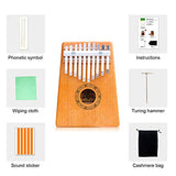 10 Key Kalimba Thumb Piano | Beautiful Mahogany Thumb Harp | An African Thumb Piano For Kids Is A Perfect Introduction To Music | The Traditional Kalimba Instrument Is Perfect For A Beginner