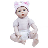 Minidiva Reborn Baby Dolls 22 inch,Quality Realistic Handmade Babies Dolls Girls Soft Vinyl Silicone Lifelike Kids Gifts / Toys Age 3+, EN71 Certification