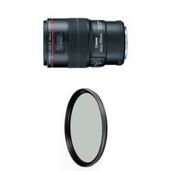 Canon EF 100mm f/2.8L IS USM Macro Lens for Canon Digital SLR Cameras w/ B+W 67mm XS-Pro HTC