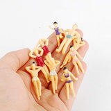 NWFashion 20pcs 1:50 Scale Painted Model Beach Swimsuits People Figures