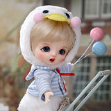 Y&D 1/8 Cute BJD Doll 6.2 Inch Fashion Doll 3D Eyes Collector Doll Ball Jointed Doll Articulated Fully Poseable Doll for Christmas Valentine's Day Gifts