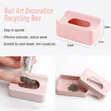 Pixie Crystals for Nail with Recycling Box, Micro Pixie Beads Glass Caviar Beads for 3D Nail Art DIY Charms Decorations (Crystal AB)