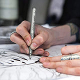 PANDAFLY Black Micro-Pen Fineliner Ink Pens - Precision Multiliner Pens Micro Fine Point Drawing Pens for Sketching, Anime, Manga, Artist Illustration, Bullet Journaling, Scrapbooking