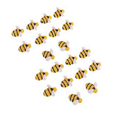 20 Pieces Resin Flatback Embellishment Bee Shape for Dollhouse Accessories Miniature Garden Ornaments