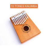 10 Key Kalimba Thumb Piano | Beautiful Mahogany Thumb Harp | An African Thumb Piano For Kids Is A Perfect Introduction To Music | The Traditional Kalimba Instrument Is Perfect For A Beginner