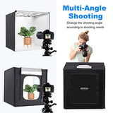 ZKEEZM Light Box Photography 32"x32" with 210 LED and 4 Colors Backdrops Photo Box with Lights Foldable Light Box with Adjustable Brightness, 6000-6500K Portable Dimmable Picture Box Shooting