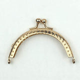 GuoFa 5pcs 8.5cm Retro Half Round Bead Embossed Metal Purse Frame Coin Bag Kiss Clasp Lock DIY
