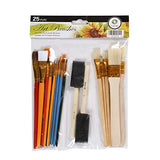 CONDA 4336960682 Paint Brush Set Starter Kit 25-Piece Assorted Sizes, PCS