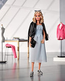 Barbie Signature @BarbieStyle Fully Poseable Fashion Doll (12-in Blonde) with Dress, Top, Pants, 2 Jackets, 2 Pairs of Shoes & Accessories, Gift for Collector