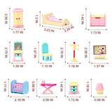 50 Pack Kids Little Dollhouse Furniture Toys House Big Dreams for Baby Children Girls Boys Age 3+