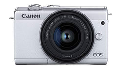 Canon EOS M200 Compact Mirrorless Digital Vlogging Camera with EF-M 15-45mm Lens, Vertical 4K Video Support, 3.0-inch Touch Panel LCD, Built-in Wi-Fi, and Bluetooth Technology, White