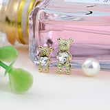 30 Pcs Nail Art Rhinestones,Shiny Alloy Bear 3D With Heart Crystal Nail Decoration,DIY Nail Art Decoration Accessories