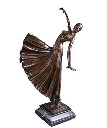 Toperkin Dancer Collection Bronze Statues Female Figurines Sculpture Home Decor TPY-215