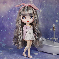 ZXCVBN 1/6 BJD Doll 19 Ball Jointed Doll DIY Toys Blythe Doll + 4-Color Changing Eyes + 9 Pair Hands Model + Basic Makeup + Long Curly Hair Wigs + Clothes Children Toys