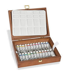 Schmincke Horadam Aquarell 5ml Paint Tube Set in Wooden Box, Set of 24 Colors (74224097)