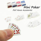 Anniston Dollhouse Furniture, Mini Poker Cards Doll House Miniature Scene 1:12 Mode Playing Game Kids Toy House Playset Set for Toddlers Girls and Boys, K Poker