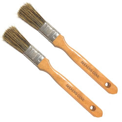 Seekers Cove Background Blender Paintbrush Set of 2 - Two 1'' Brushes Wood Handle and Natural Bristle for Art Paint (1 inch Brush Pair)