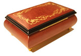 Lace Design Arabesque Italian inlaid musical jewelry box in elegant matte finish with
