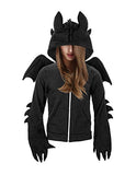 kaguster Unisex-Adult Animal Hoodie Costume(M,Black)