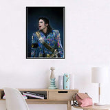 DIY 5D Diamond Painting by Number Kit,Crystal Rhinestone Diamond Embroidery Paintings Cross Stitch for Home Wall Michael Jackson Classic Photos,11.8 X 15.7 Inch