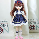 28cm Doll Accessories Set Doll Clothes and Shoes Fit to 1/6 BJD Dress Up Toys for Children Not Include Doll (F, Clothes and Shoes)