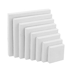 US Art Supply Mini Stretched Canvas 10-ounce Primed Square Assortment (8-Canvases square inch sizes
