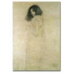 Portrait of a Young Woman, 1896-97 by Gustav Klimt, 30x47-Inch Canvas Wall Art