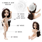 Little Bado Girl Doll 10 Inch 13 Removable Joints Dolls for Age 2 3 4 5 6 7 Year Old Girls Dolls Kids Dolls for Girls Baby Cute Doll Toy with Clothes and Shoes Great Birthday Gift for Boys Girls Siqi