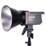 Aputure Amaran 200x Bi-Color 2700-6500k LED Video Light, CRI 95+ TLCI 96+, 200w DC/AC Power Supply, APP Control Continuous Studio LED Light for Portrait,Studio,Interview and Filming